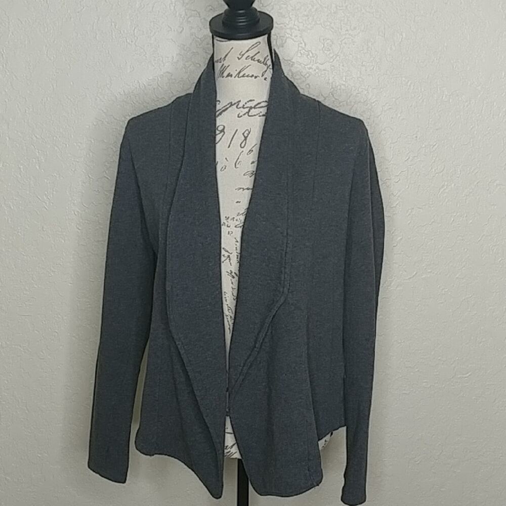 GAIAM Open Front Cardigan Gray Size L